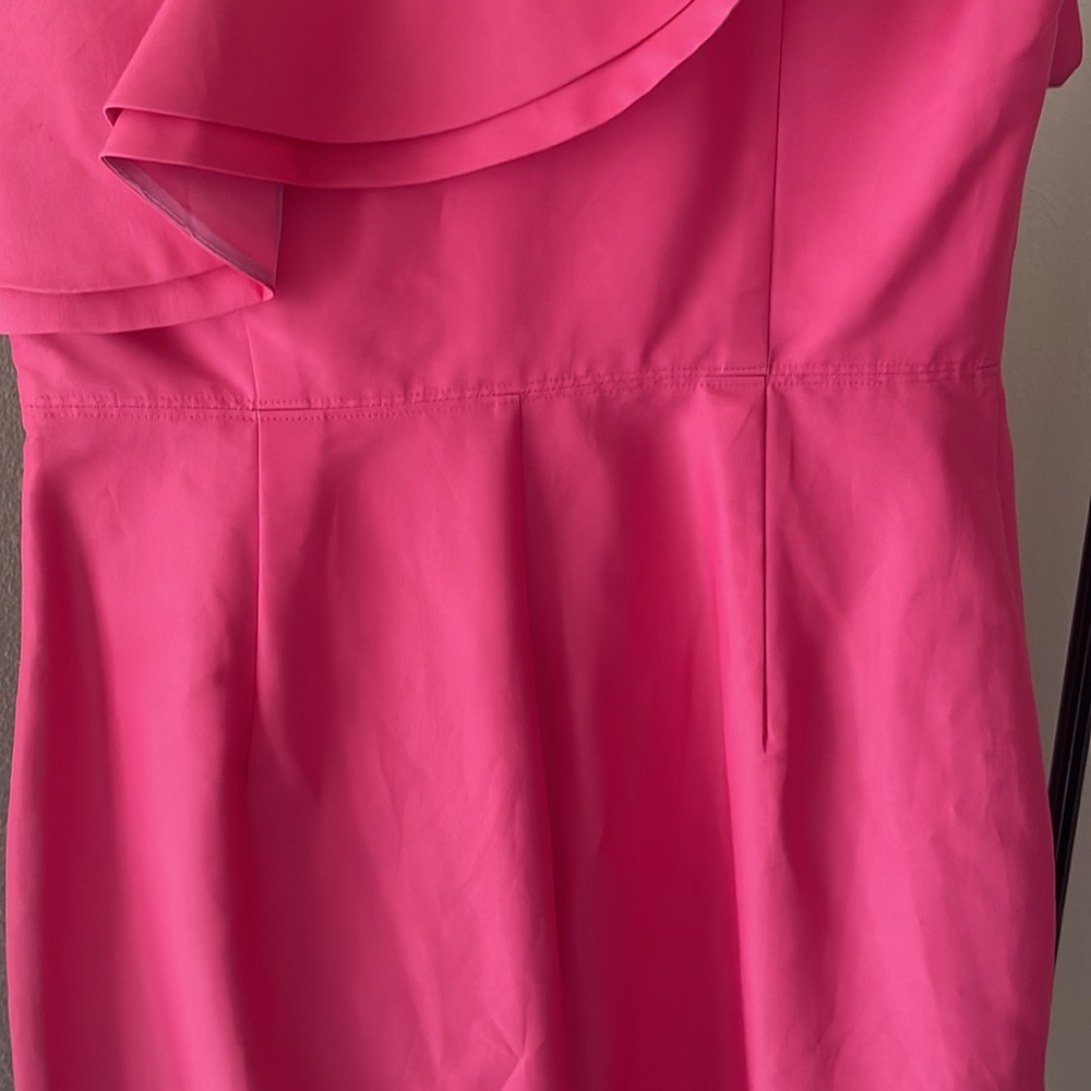 NWT J.Crew One Shoulder Ruffle Dress - Picture 6 of 6